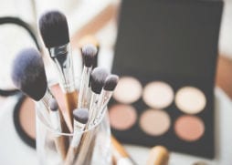 Makeup brushes and makeup 