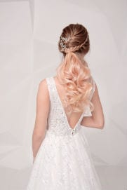 wedding hair and makeup romantic ponytail