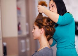 Pin curl updo