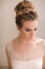 high bun braid wedding hair stylist brisbane 