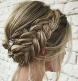 braided crown hair