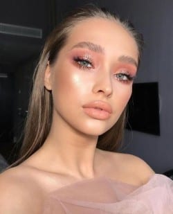 Pink bridal makeup look