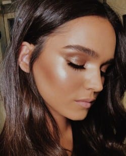 bronzed bridal makeup look